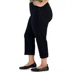 👖 Style and Co Black Tummy Control Capris Size 16  NWT